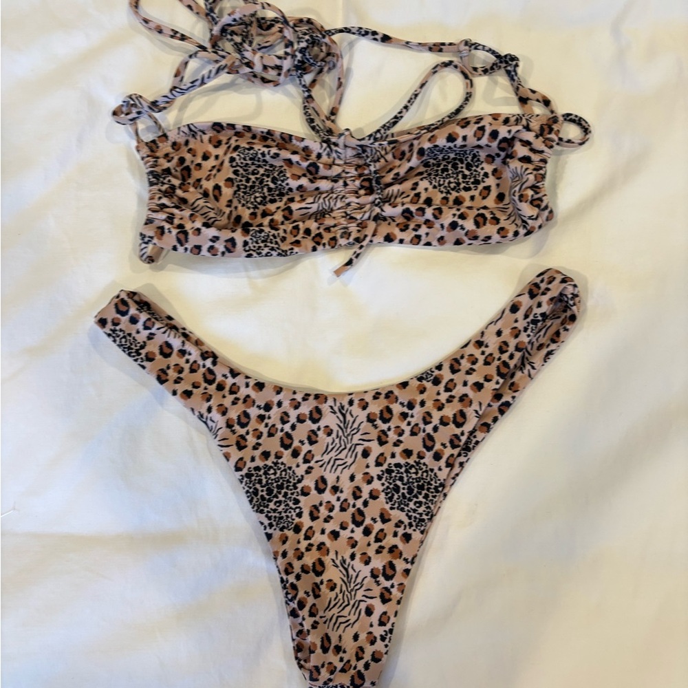 Lahana Swim Leopard Print Bikini Set